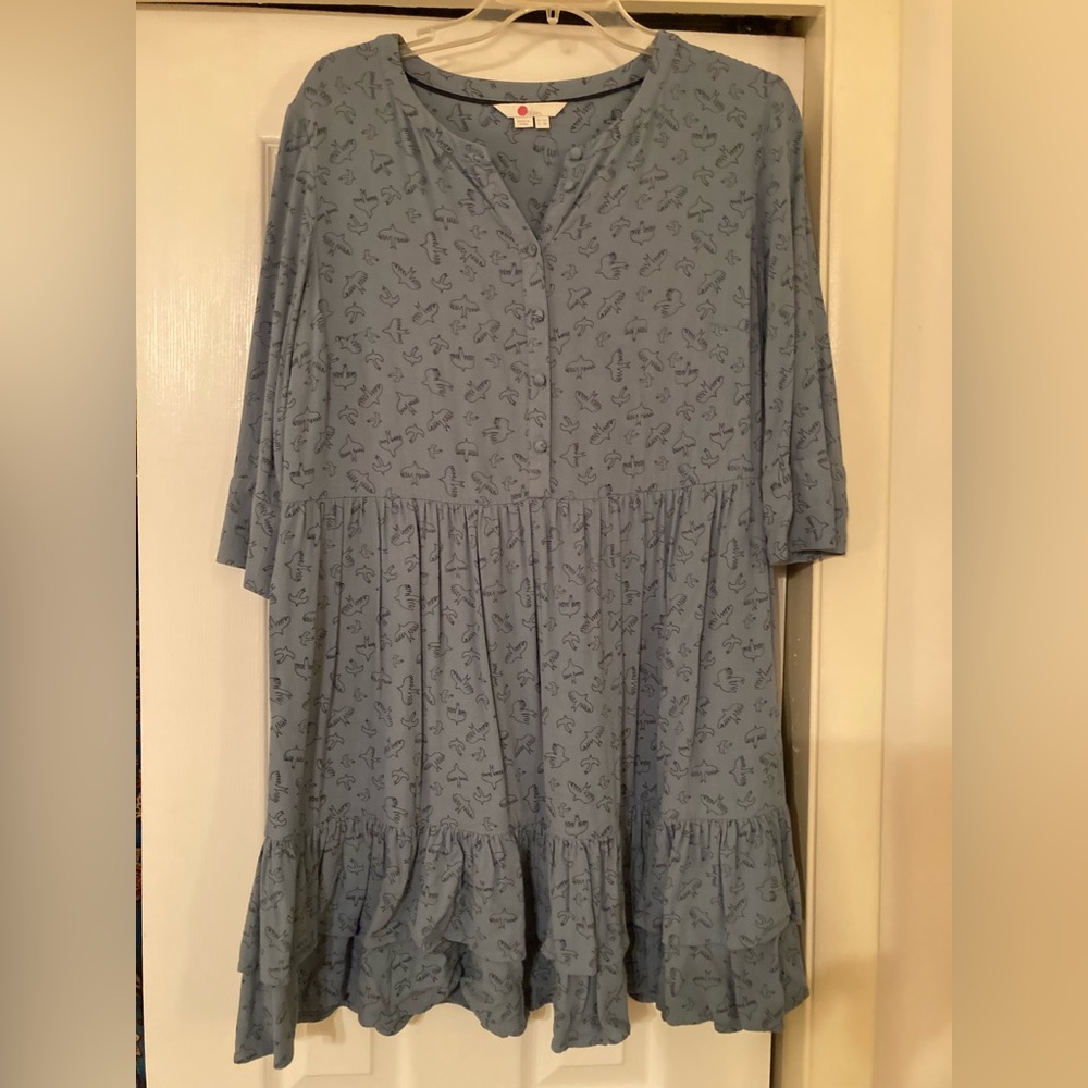 Boden tunic with tiered edge